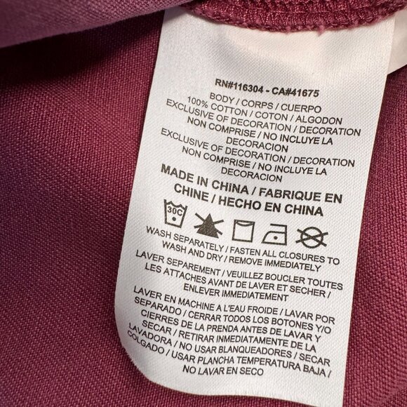 Converse Shirt Jacket Mens M Pink Button Up Cotton‎ Shacket Chore Pockets Thick - Picture 6 of 7